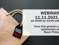 PRIJAVITE SE NA WEBINAR: Crna lista grešaka u oglašavanju za Black Friday