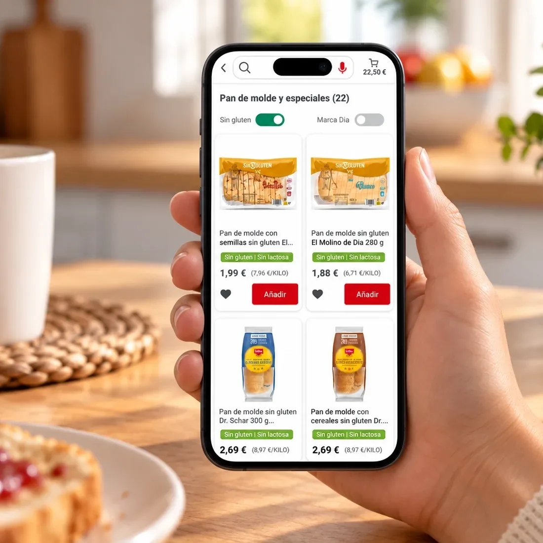 Dia olakšava online pretragu proizvoda bez glutena