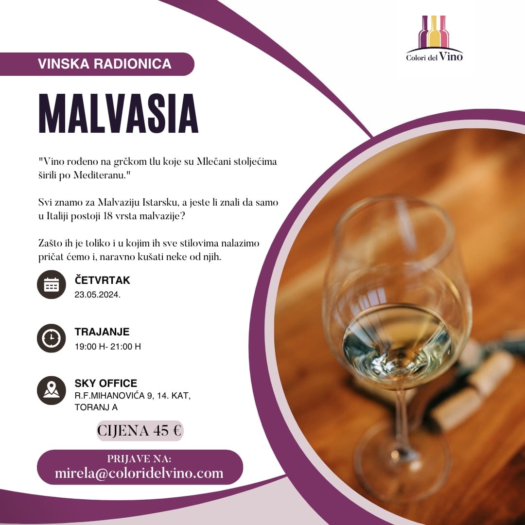 Vinska radionica „Malvasia“ u organizaciji brenda Colori del Vino