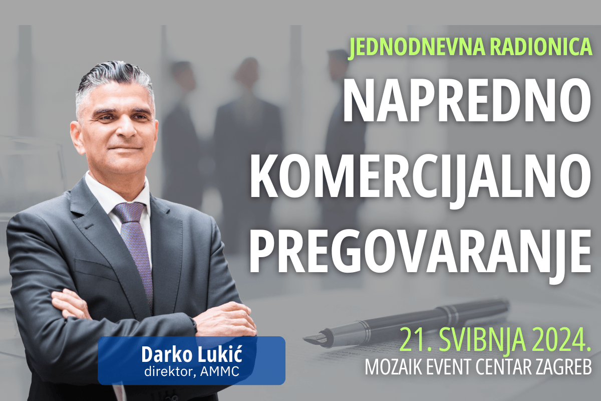 Jednodnevna radionica 21. svibnja – Napredno komercijalno pregovaranje