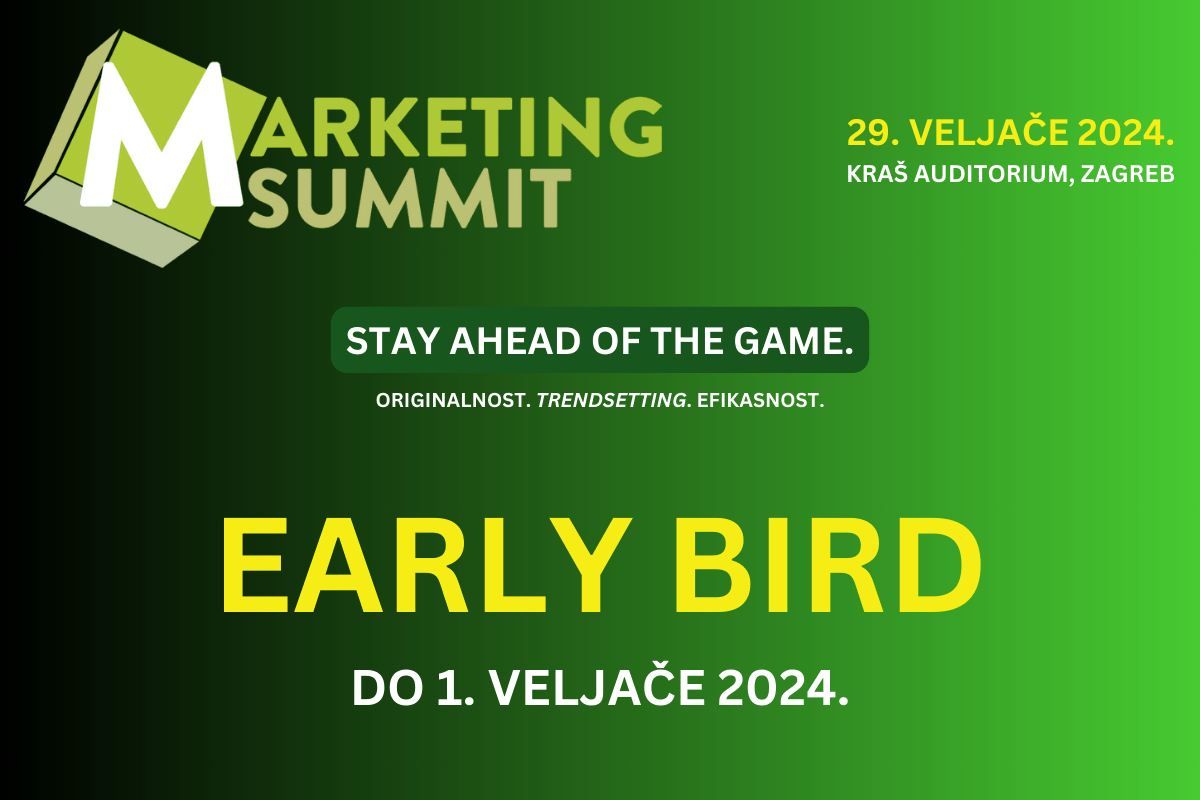 JOŠ SAMO DANAS: Early bird kotizacije za Marketing Summit Zagreb!