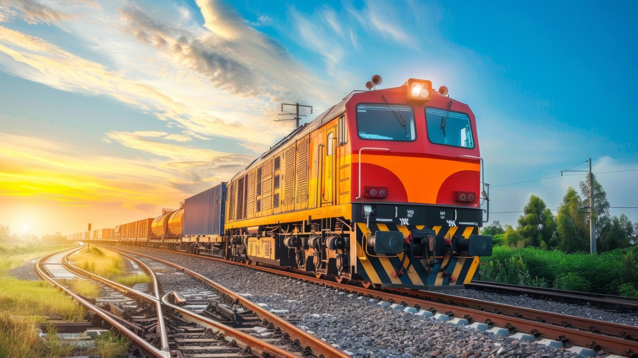 Rail transportation network expanding to new markets  AI generated illustration